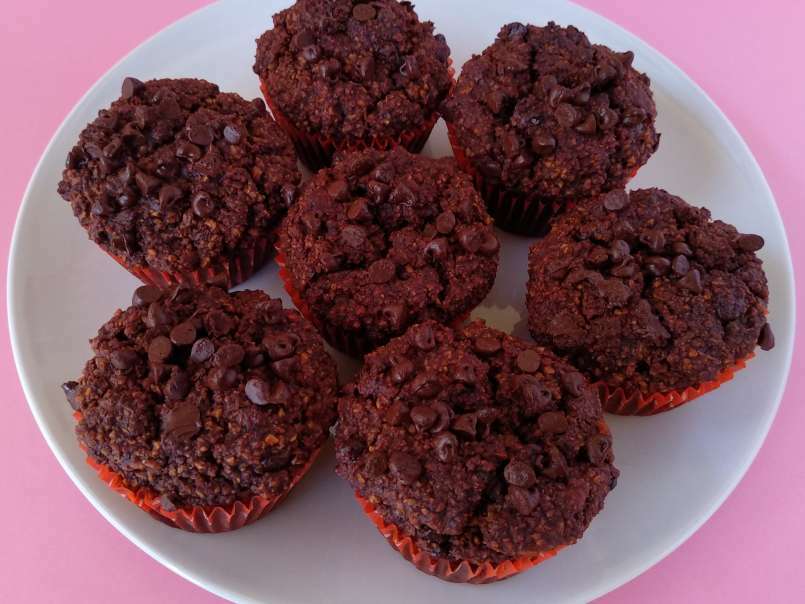 Muffins veganos de chocolate y avellanas, foto 1