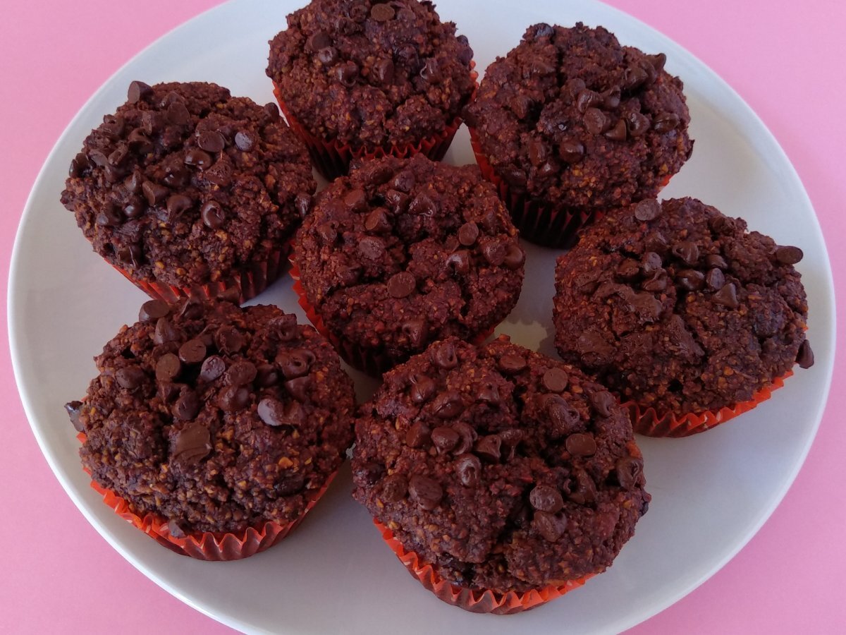 Muffins veganos de chocolate y avellanas Receta Petitchef