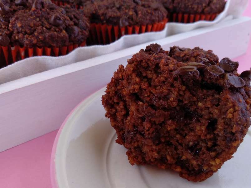 Muffins veganos de chocolate y avellanas, foto 3