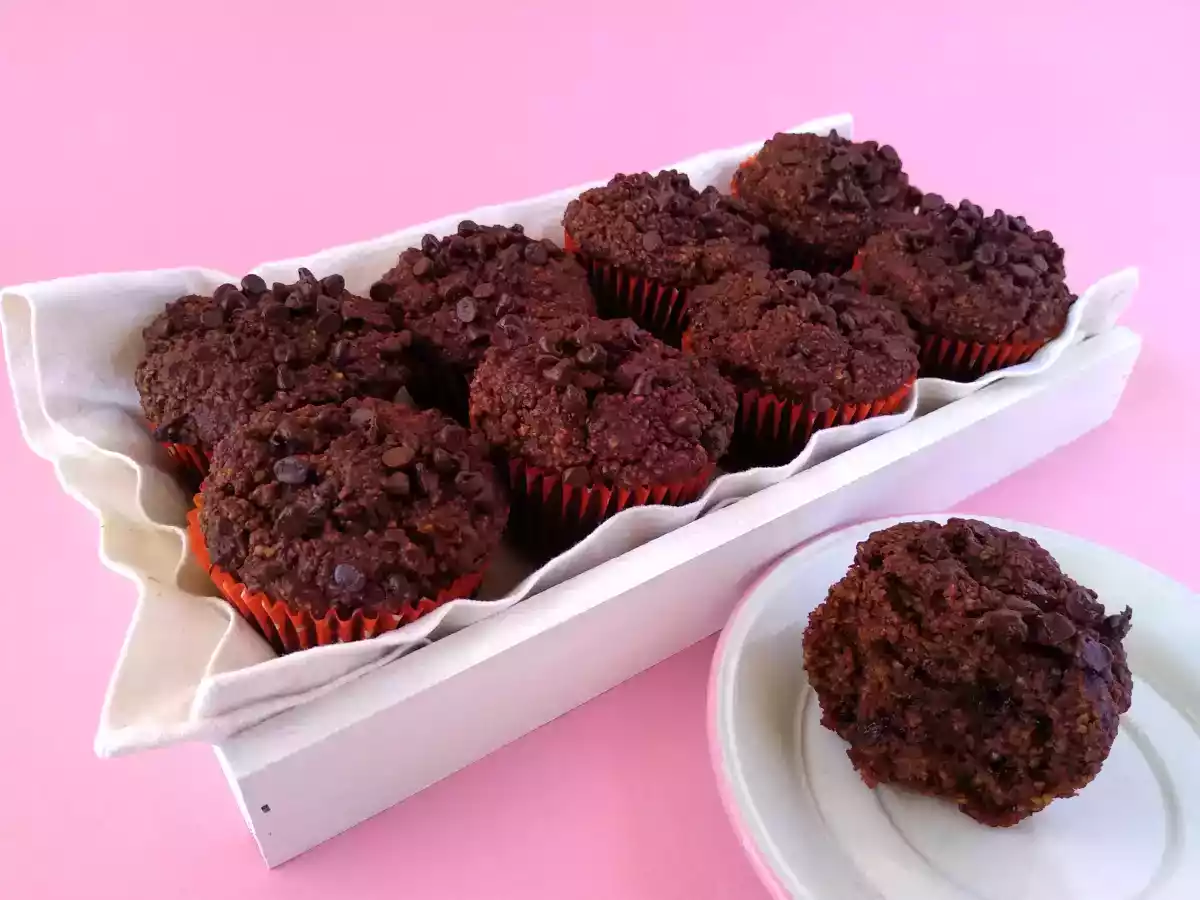 Muffins veganos de chocolate y avellanas - foto 5