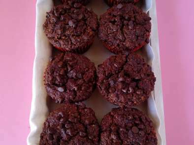 Muffins veganos de chocolate y avellanas, foto 4