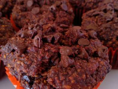 Muffins veganos de chocolate y avellanas, foto 6