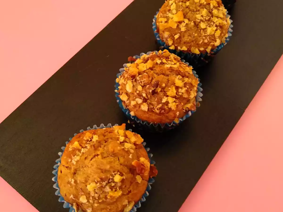 Muffins veganos de plátano, nueces y dátiles - foto 3