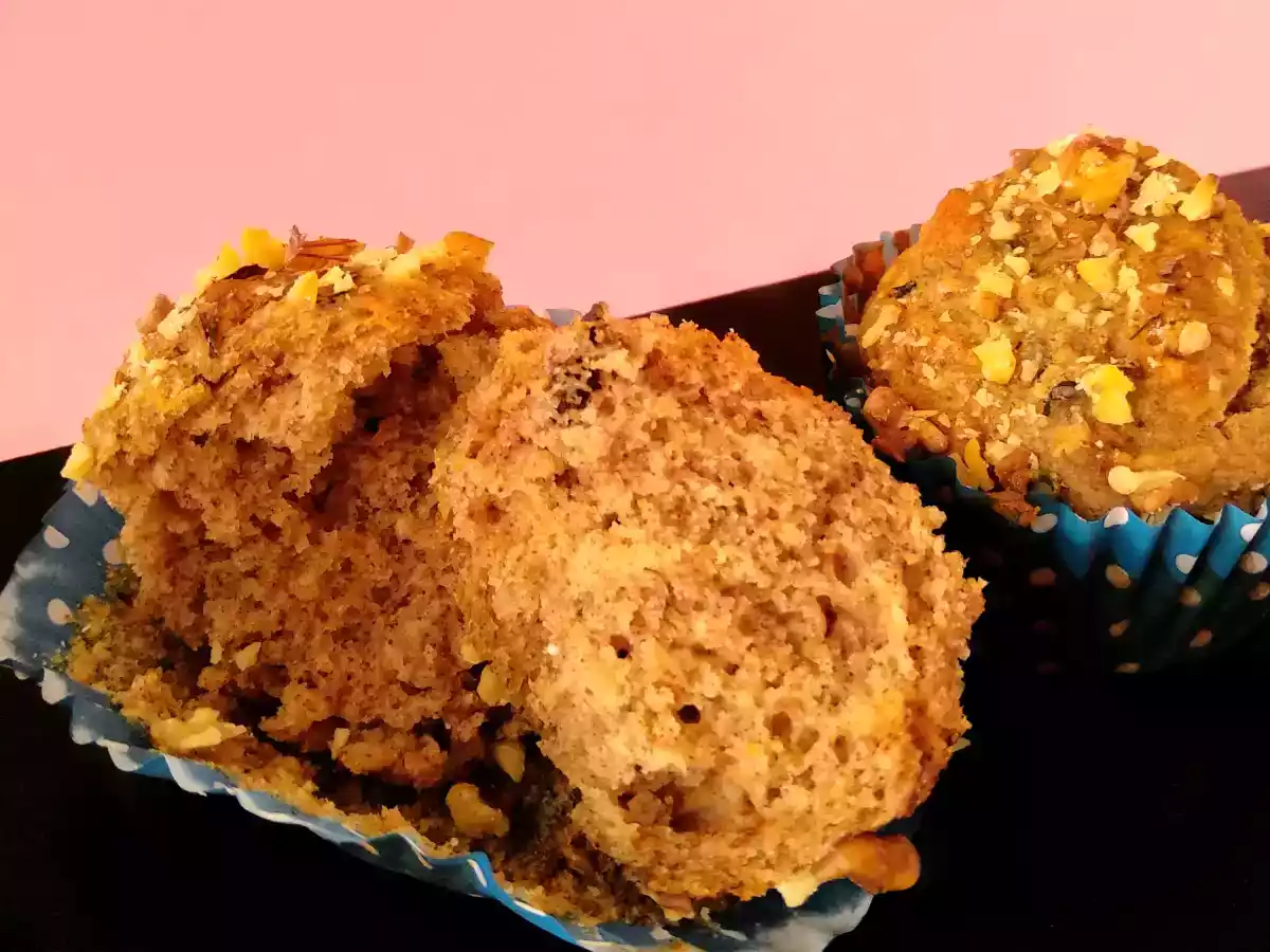 Muffins veganos de plátano, nueces y dátiles - foto 6