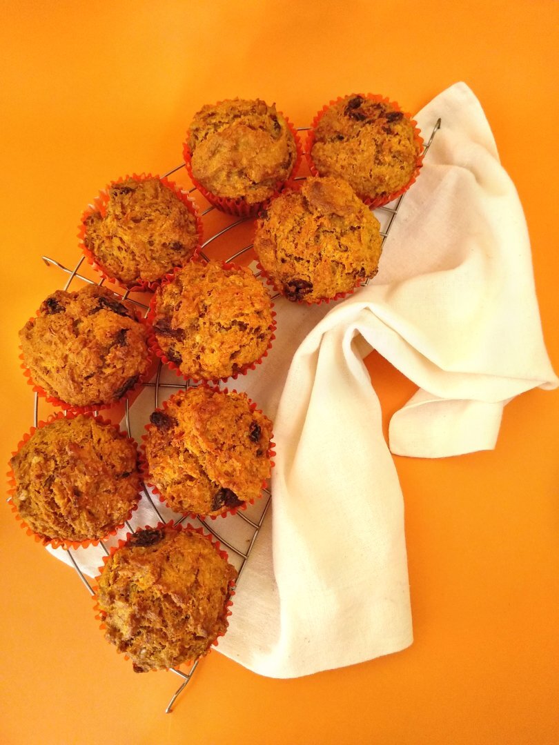 Muffins veganos de plátano y zanahorias Receta Petitchef