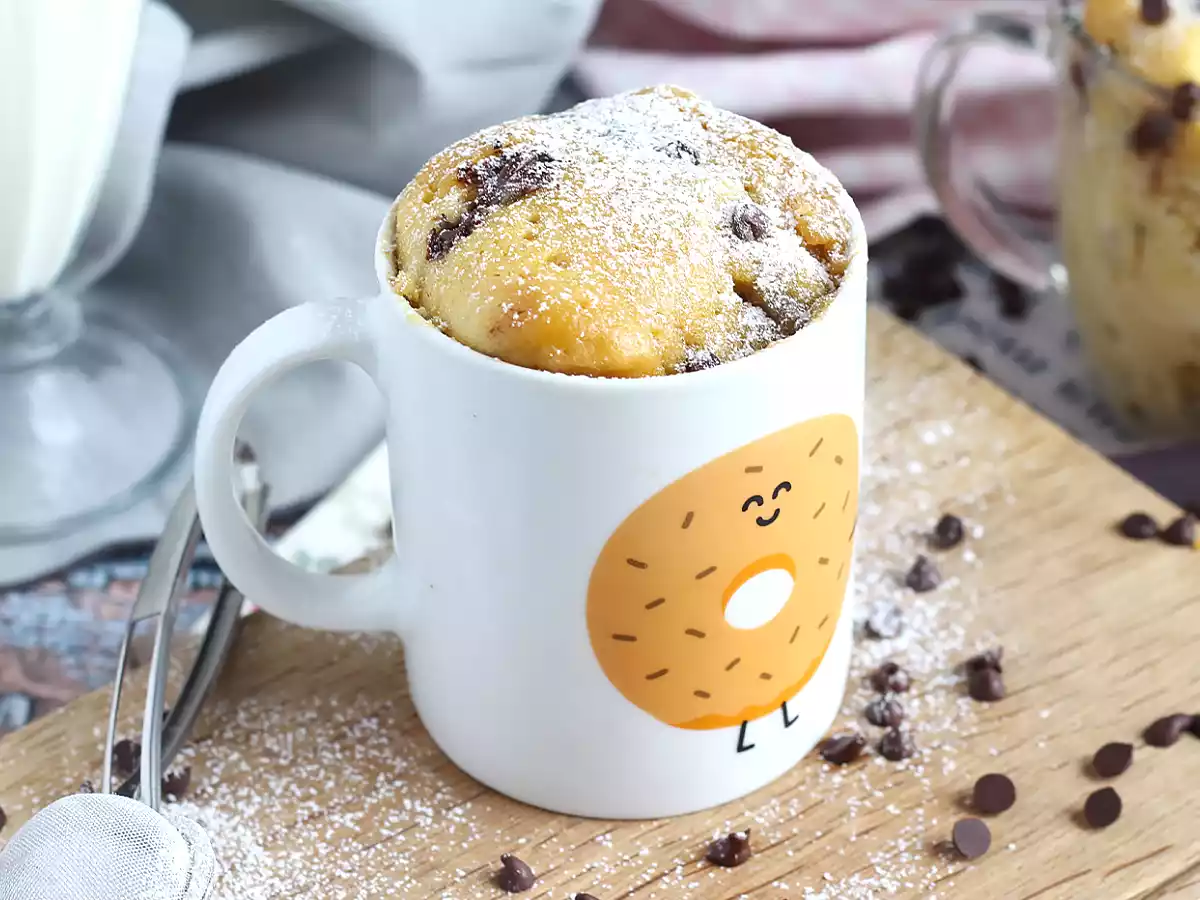 Mug cake al microondas en 5 minutos