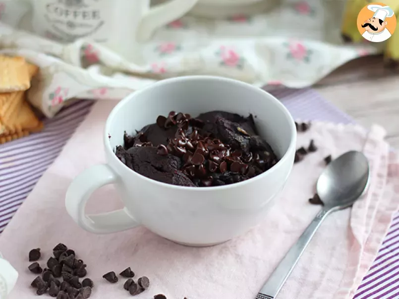 Mug cake chocolate y mantequilla de cacahuete al microondas en 1 min - foto 2
