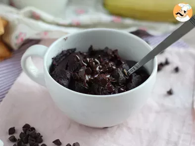 Mug cake chocolate y mantequilla de cacahuete al microondas en 1 min - foto 5