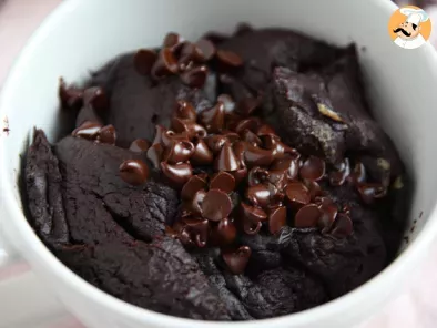 Mug cake chocolate y mantequilla de cacahuete al microondas en 1 min - foto 7