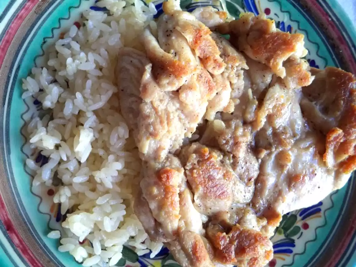 Muslo de Pollo a la Plancha en Su Jugo