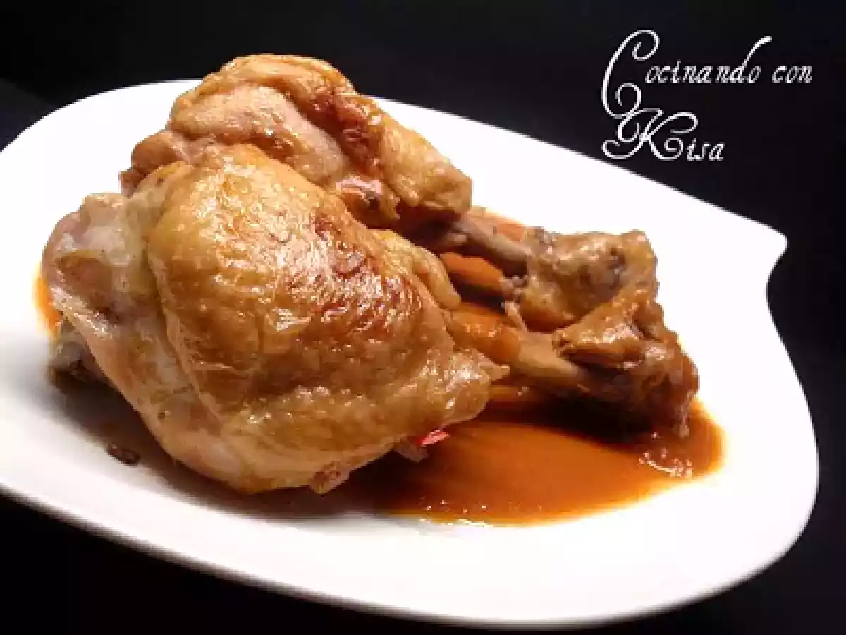 Muslos de pollo al brandy en salsa (fussioncook)