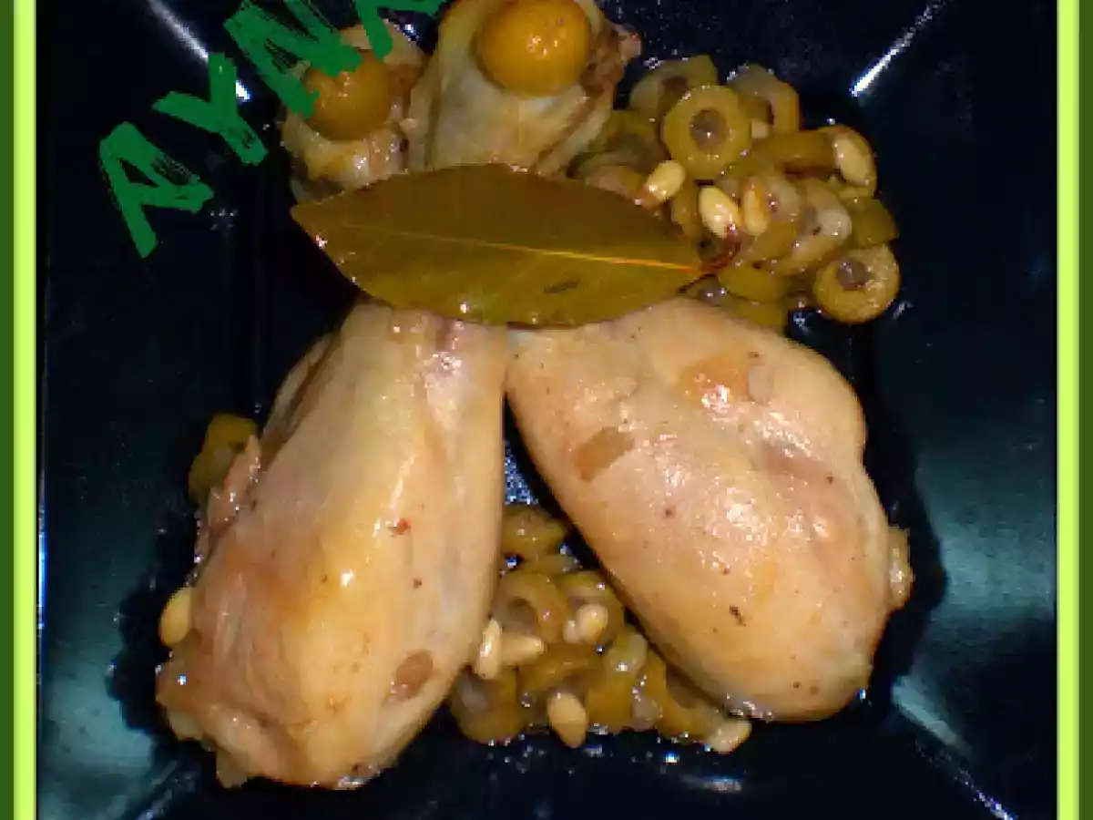 MUSLOS DE POLLO CON ACEITUNAS VERDES(FUSSIONCOOK)