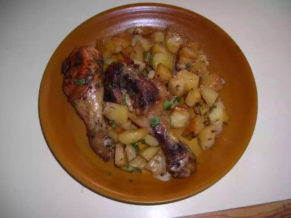 Muslos de pollo con papas, cocinado en bolsa - foto 7