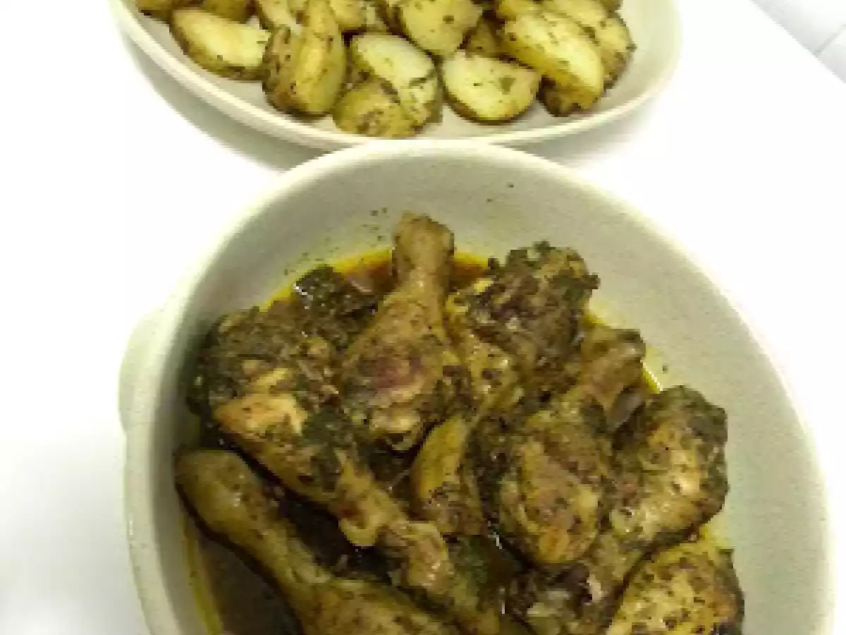 MUSLOS DE POLLO CON PATATAS CAJÚN