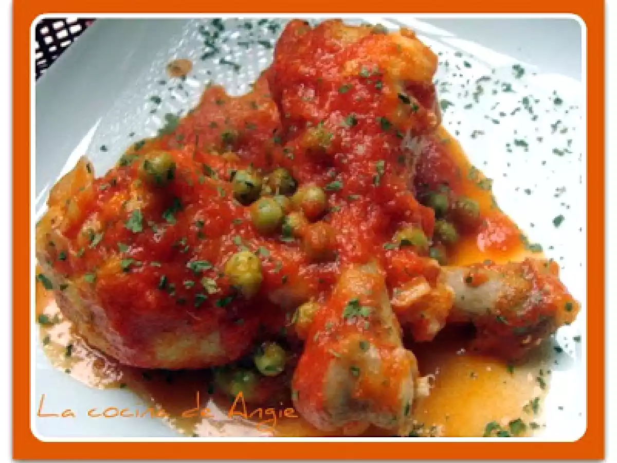 MUSLOS DE POLLO CON TOMATE