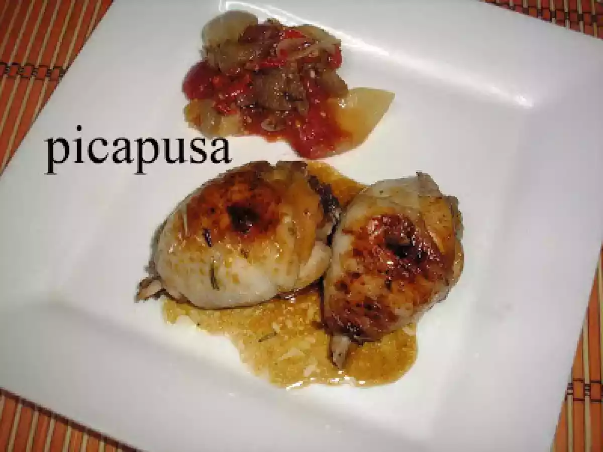 MUSLOS DE POLLO LACADOS, AL ROMERO