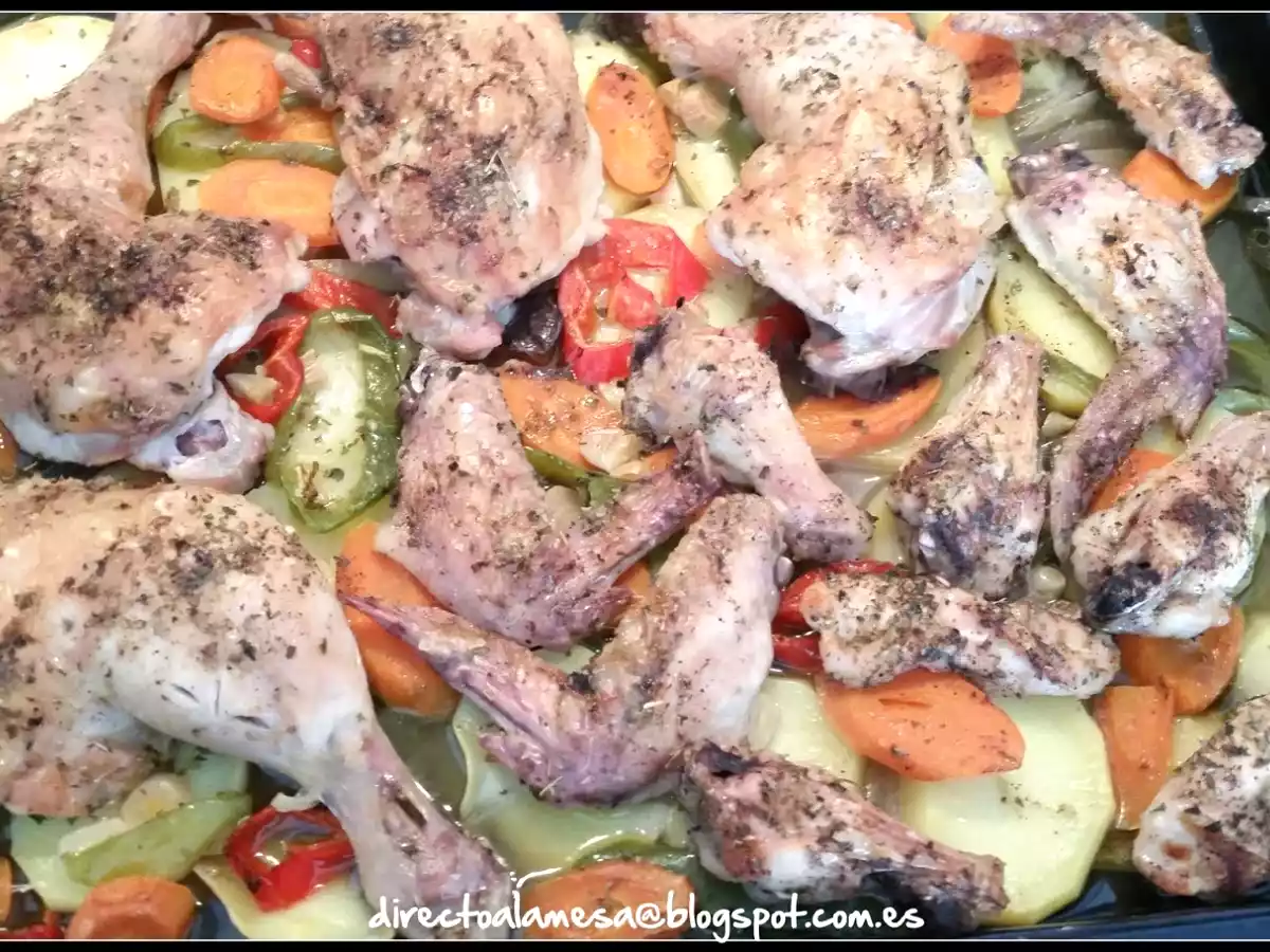 Muslos y contramuslos asados con guarnición - foto 7