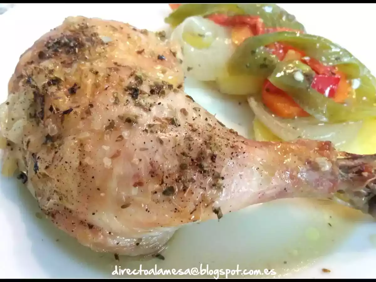 Muslos y contramuslos asados con guarnición - foto 8