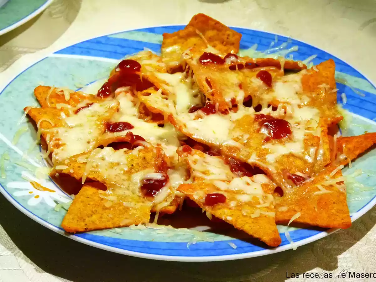 Nachos con queso super express
