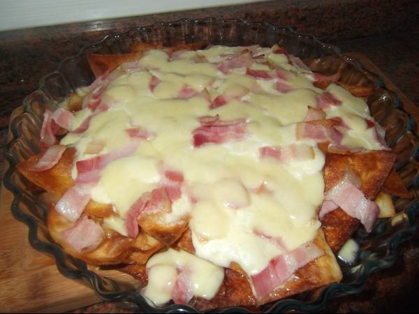 NACHOS CON SALSA ALFREDO