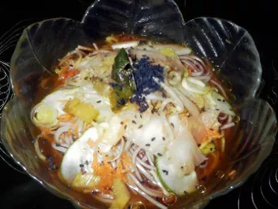 Naengmyeon : fideos fríos coreanos en sopa, foto 2