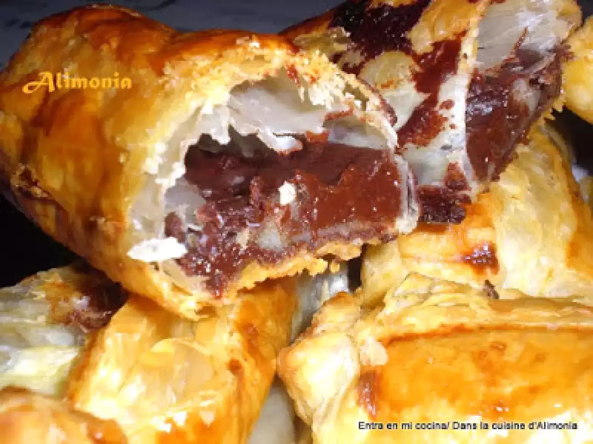 Napolitanas de ganache de chocolate negro / Petits pains a la ganache de chocolat noir - foto 4