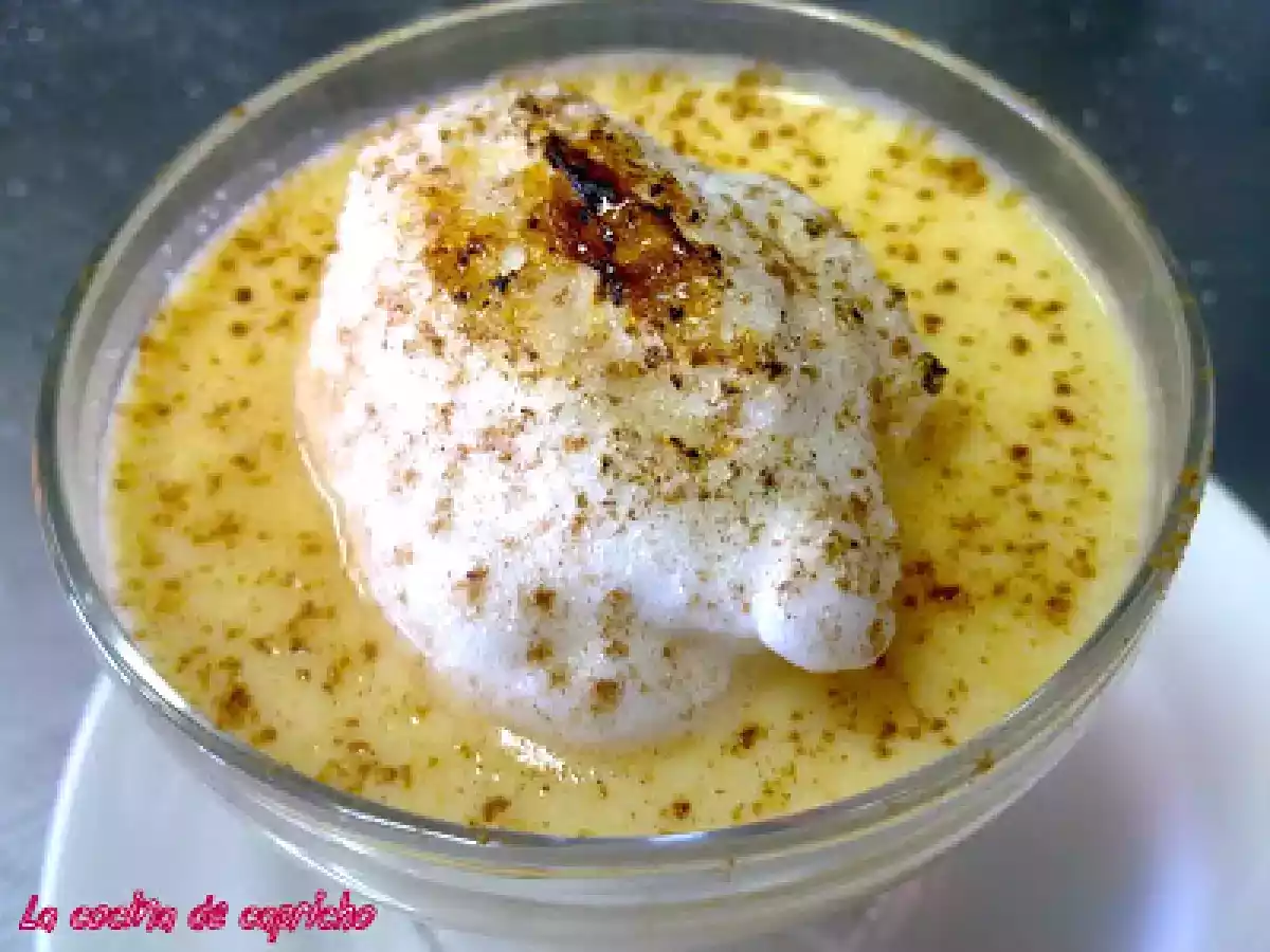 Natillas con isla flotante