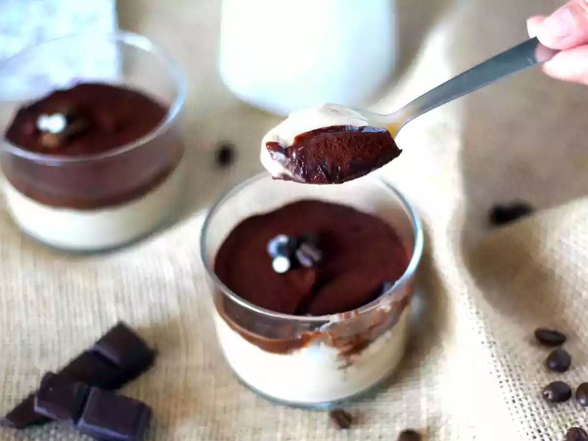 Natillas de café con ganache y cacao - foto 2