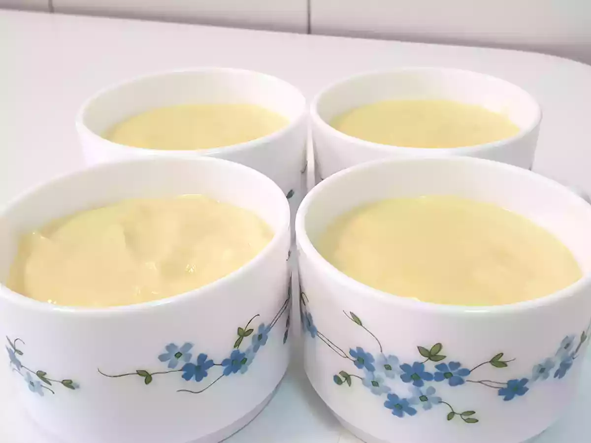 Natillas de chocolate blanco