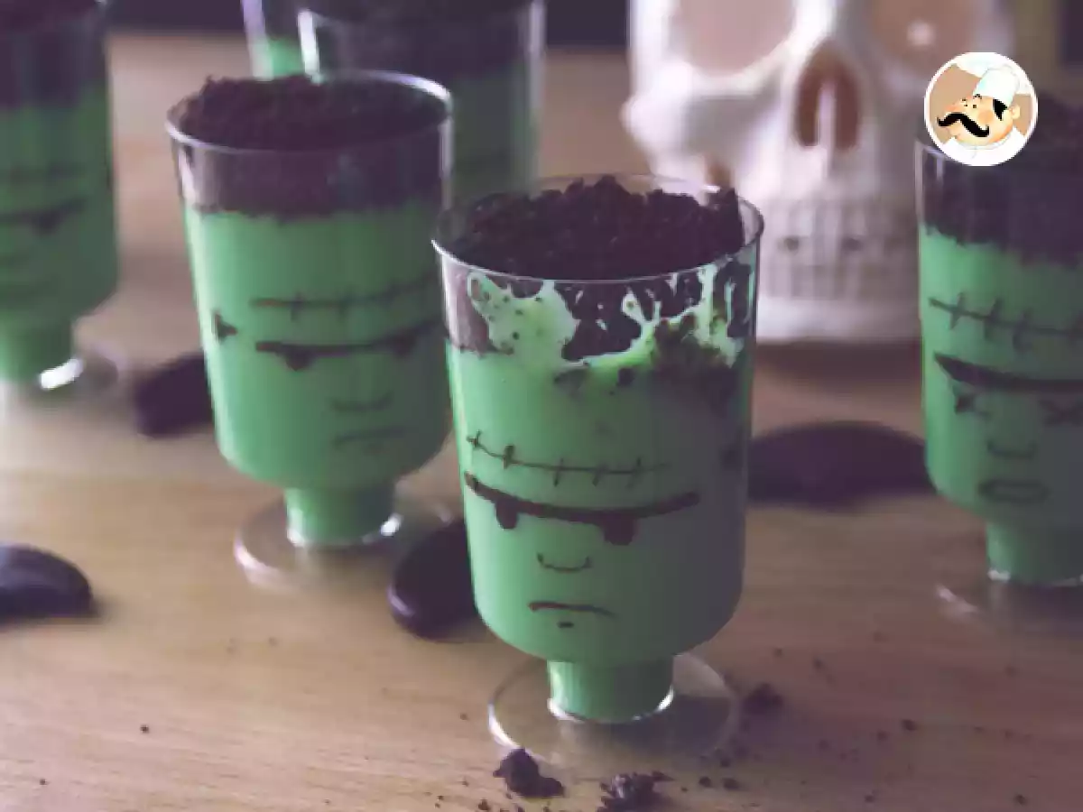 Natillas Frankenstein para Halloween, Frankenstein Pudding - foto 3
