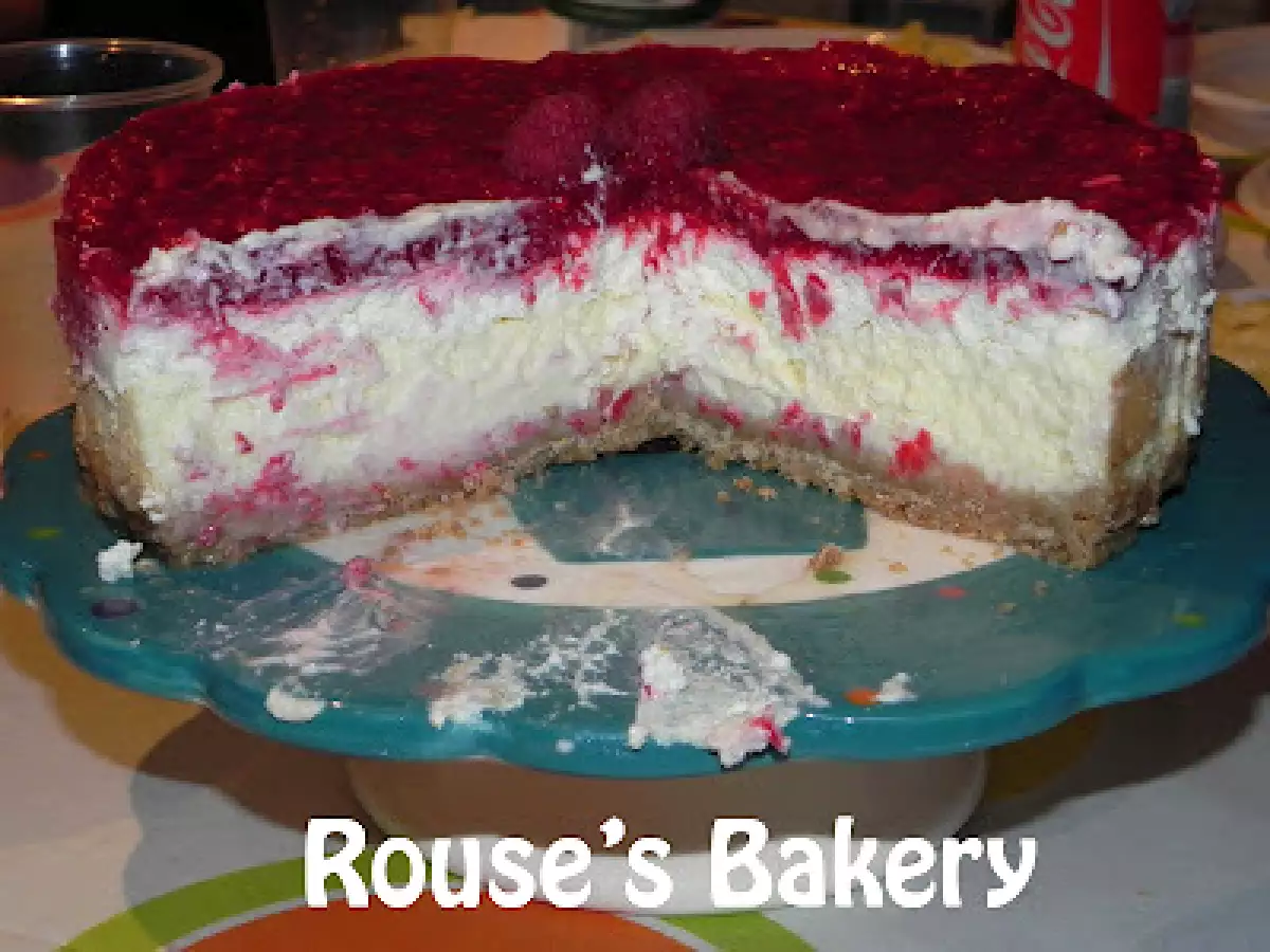 New York Cheesecake con cobertura de frambuesas - foto 3