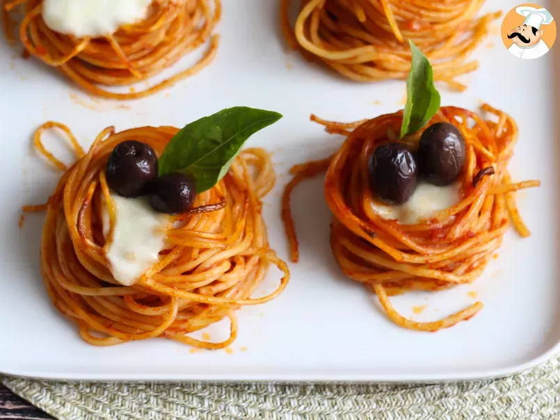 Nidos de pasta al horno, el entrante ideal para aprovechar los espaguetis que nos han sobrado, foto 4