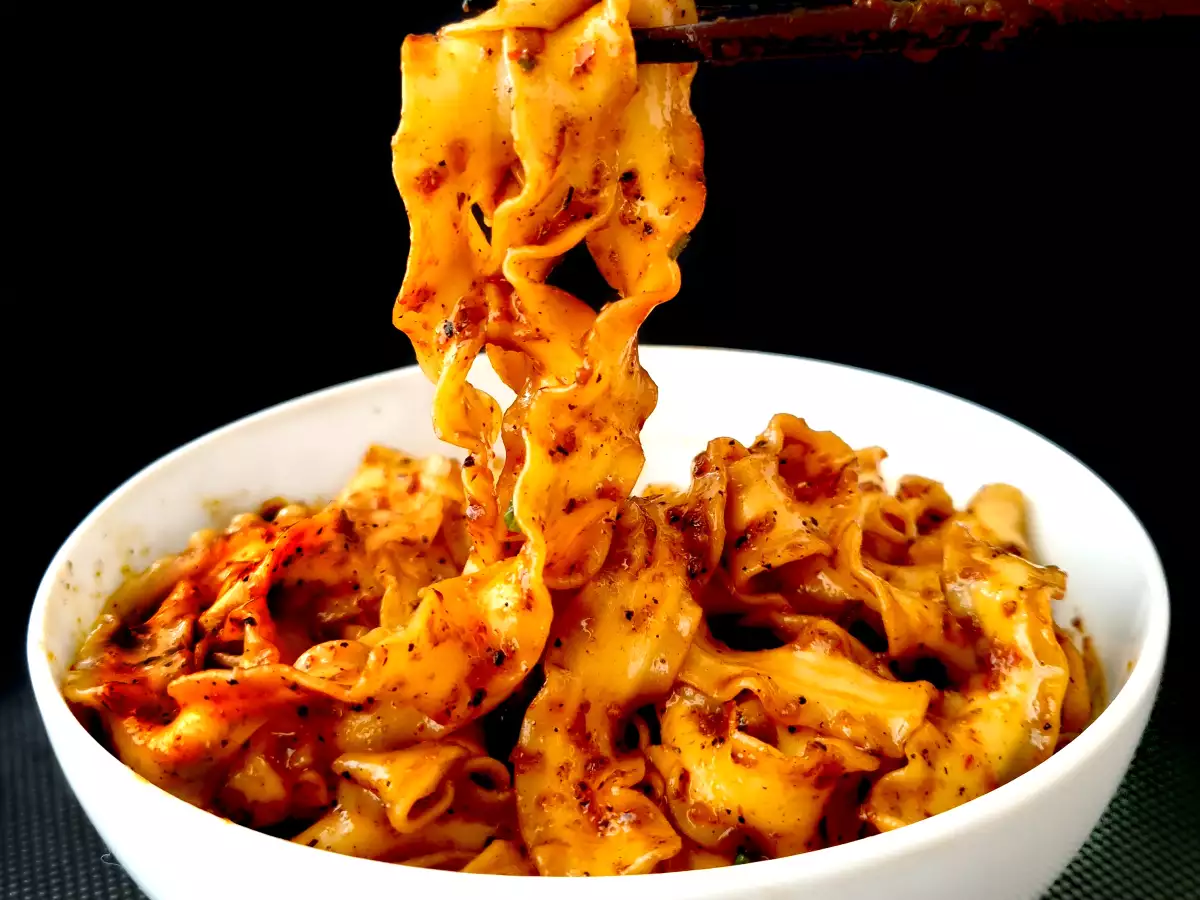 Noodles preparados con mix casero para noodles