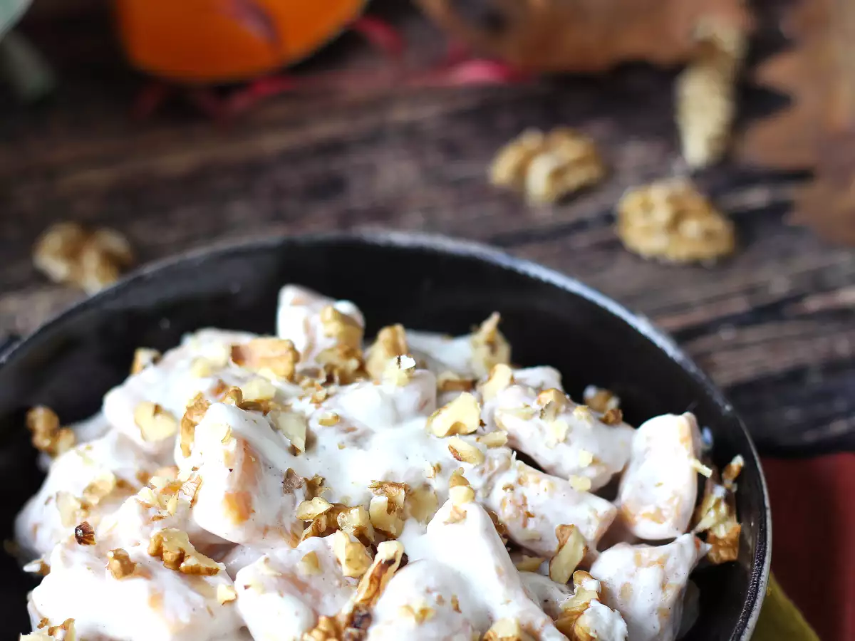 Ñoquis de calabaza con salsa cremosa de Philadelphia y nueces crujientes - foto 4