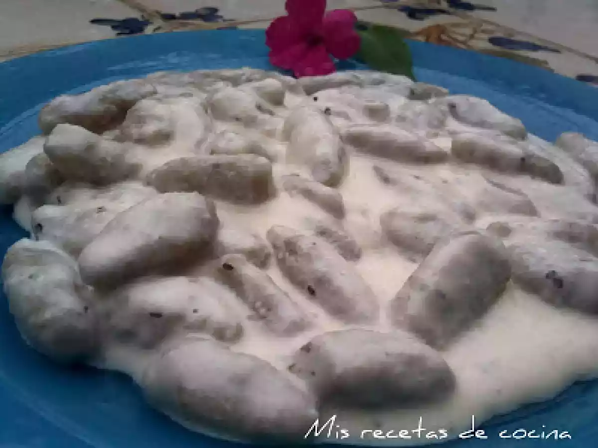 Ñoquis de patata con salsa de queso