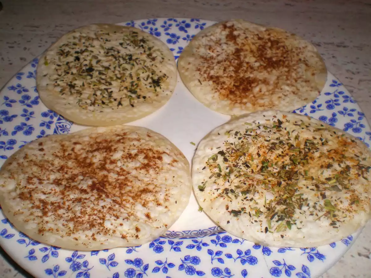 Obleas crujientes con especias en microondas