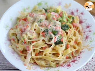 One pot pasta, tagliatelles de salmón y brócoli - foto 2