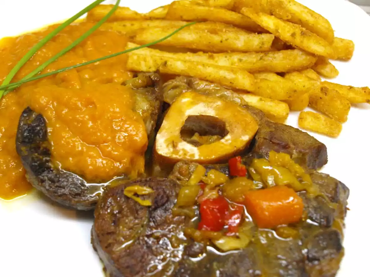 OSOBUCO DE TERNERA CON SOFRITO DE CALABAZA