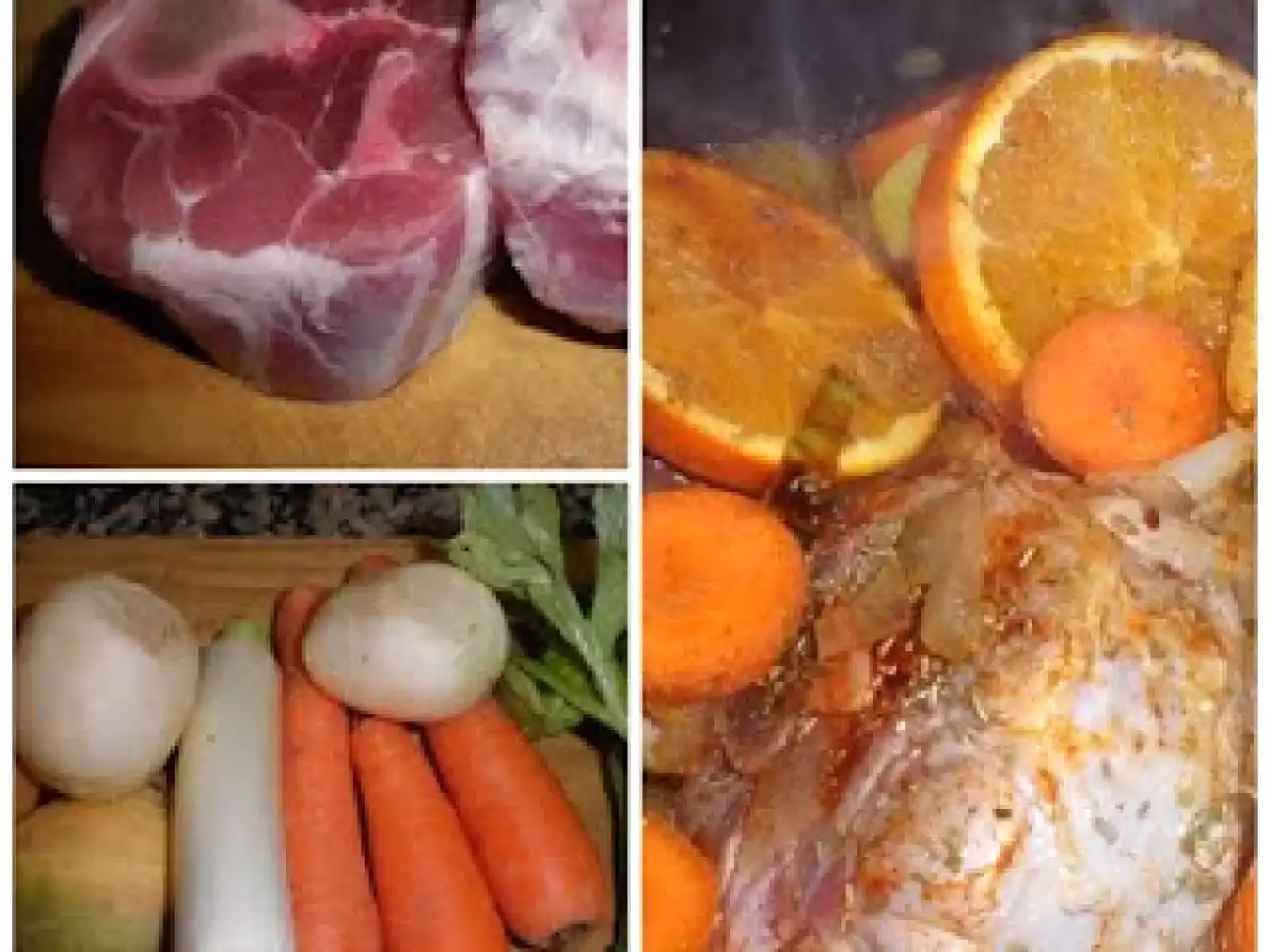 OSSOBUCO DE CERDO EN SALSA (de vermut, naranja, tomillo y demás) - foto 3