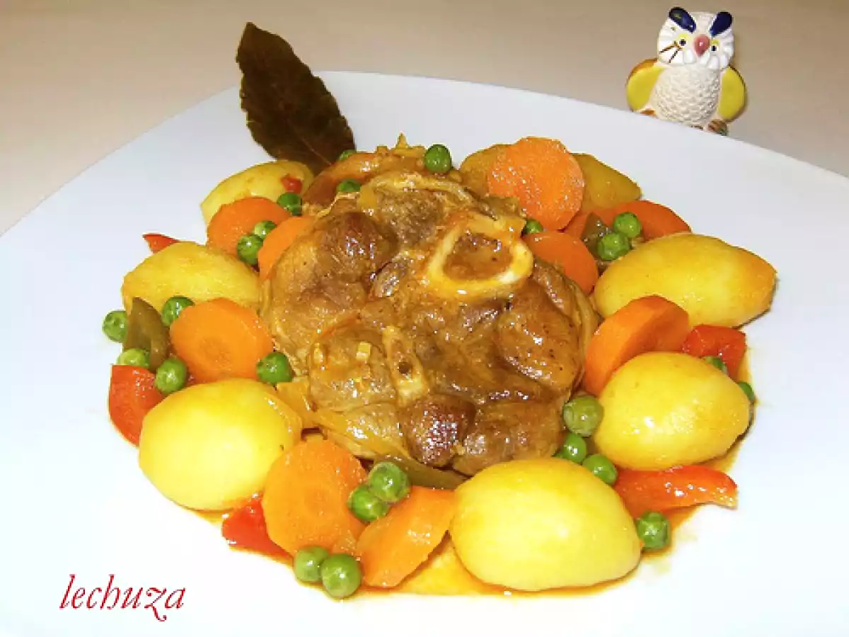 Ossobuco de cerdo guisado