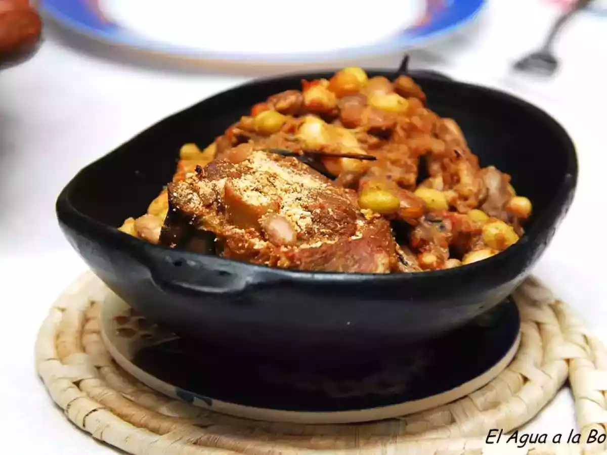 Ossobuco de pava con porotos blancos confitados al romero y al ajo