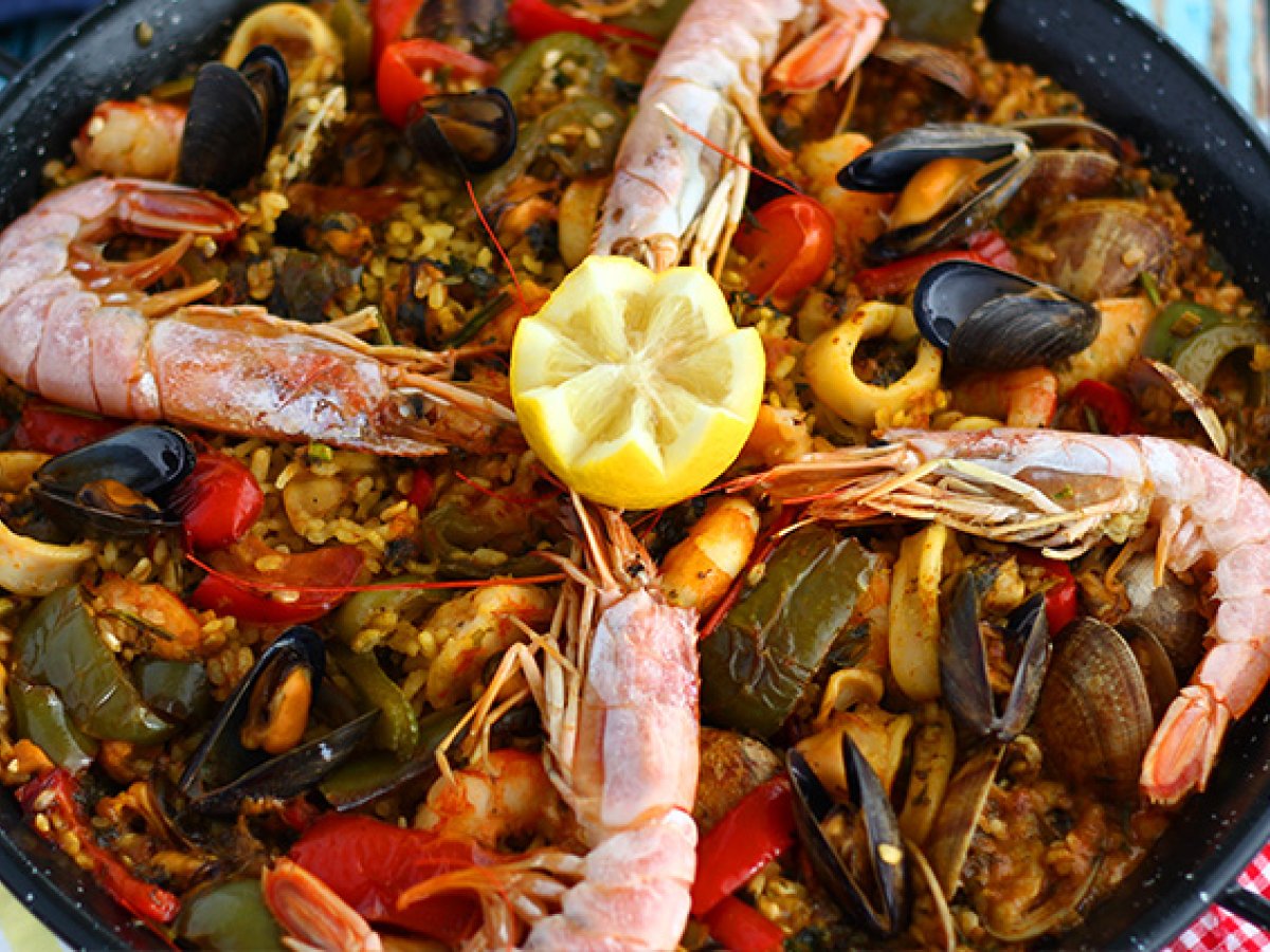 Paella de marisco como en el chiringuito Receta Petitchef