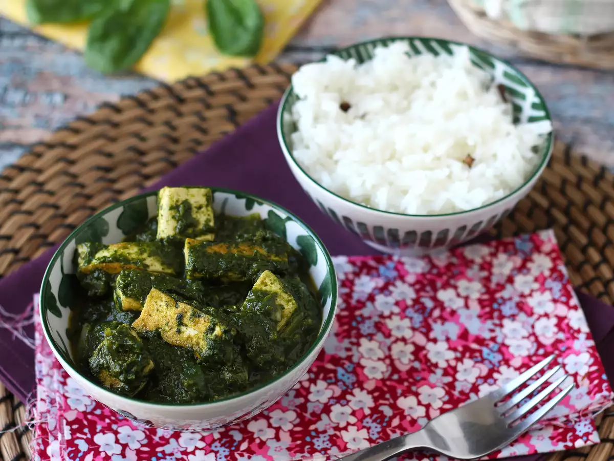 Palak tofu: curry indio con espinacas y tofu - foto 2