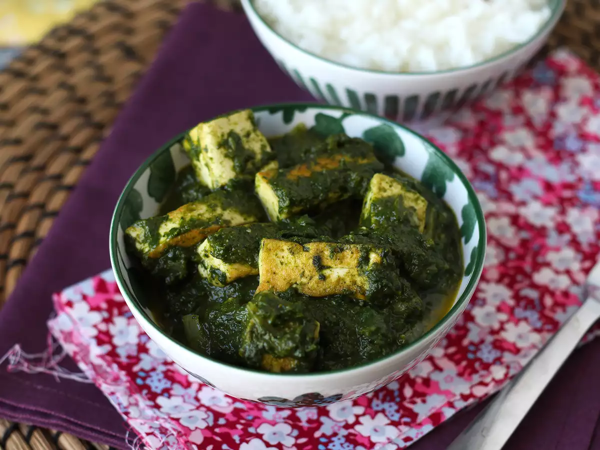 Palak tofu: curry indio con espinacas y tofu - foto 3
