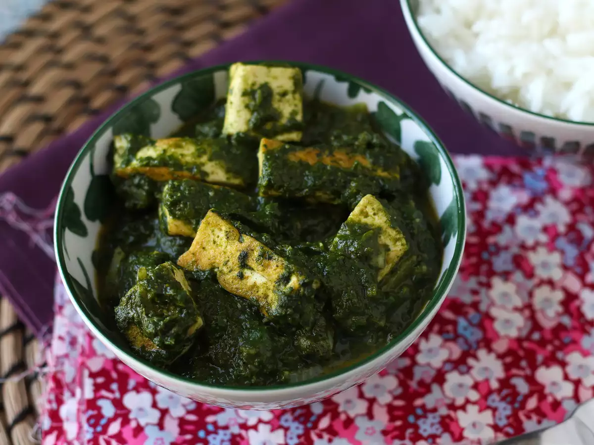Palak tofu: curry indio con espinacas y tofu - foto 4