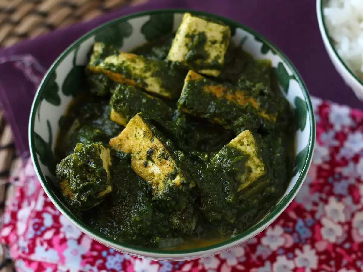 Palak tofu: curry indio con espinacas y tofu - foto 5