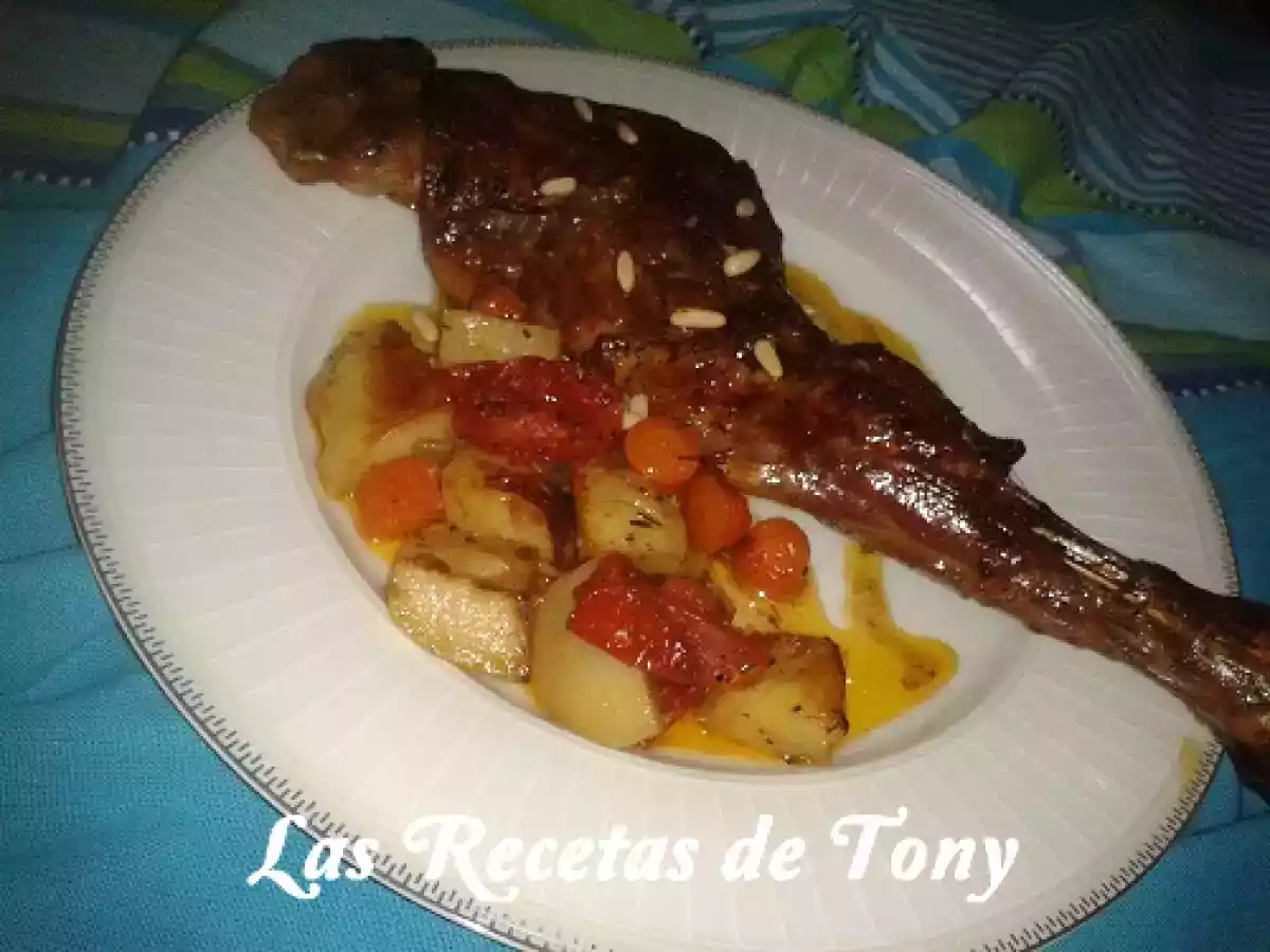 Paletilla de cordero al horno con verduras asadas - foto 2