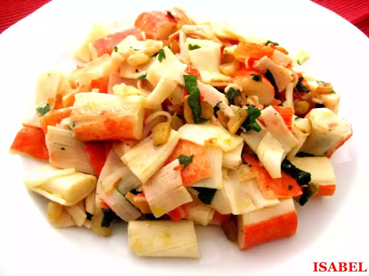 Palitos de cangrejo al ajo y perejil