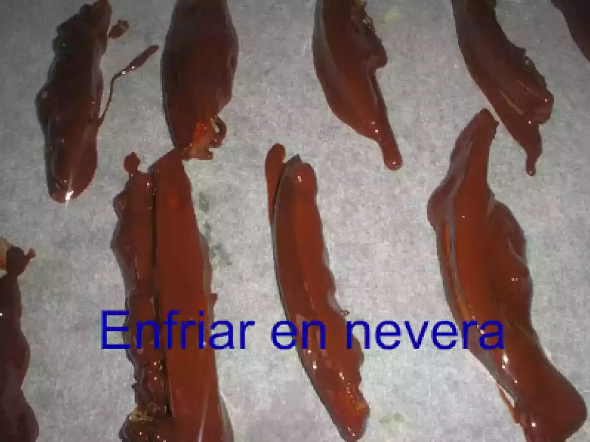 Palitos de naranja y chocolate