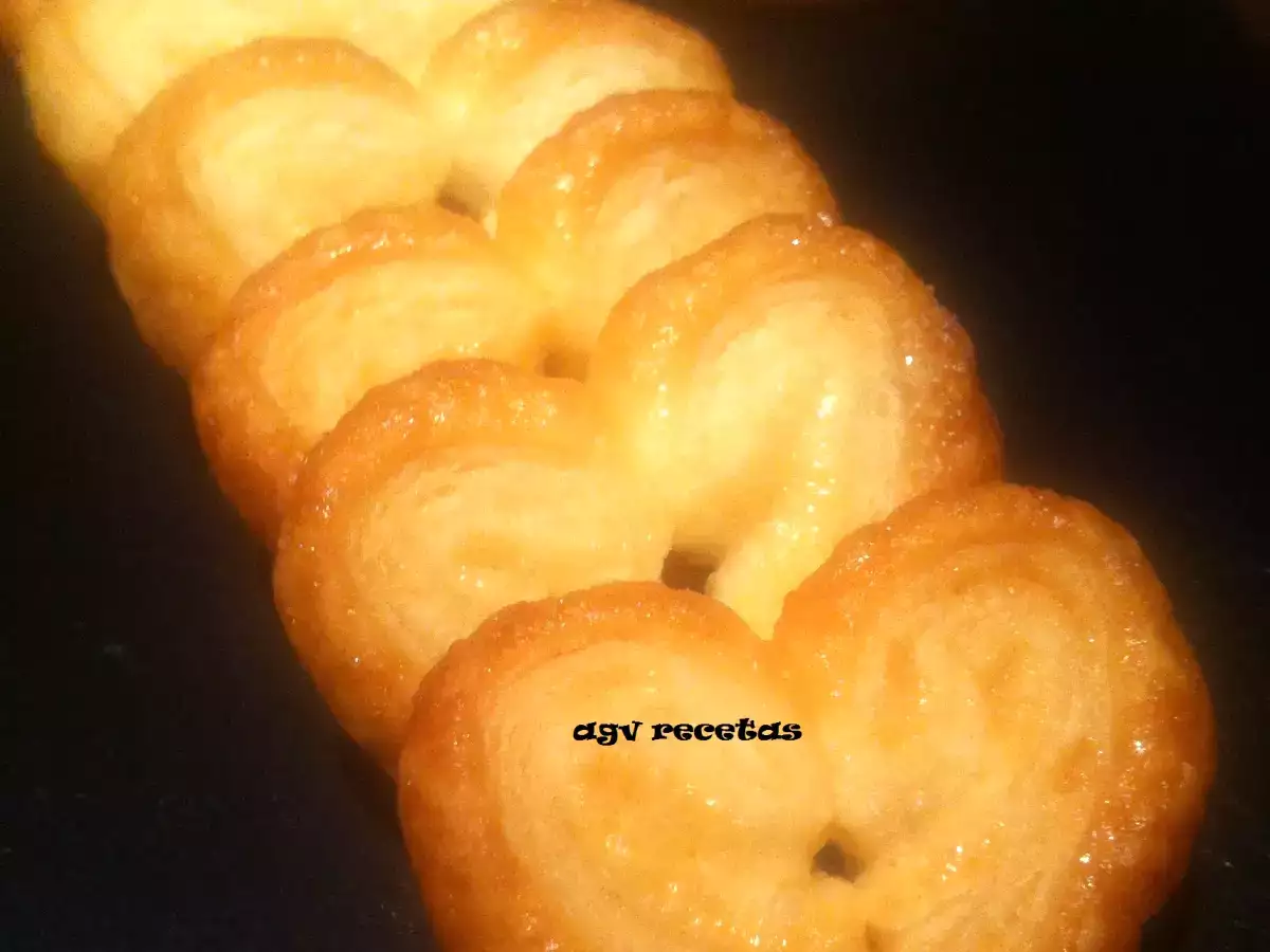 Palmeritas de hojaldre